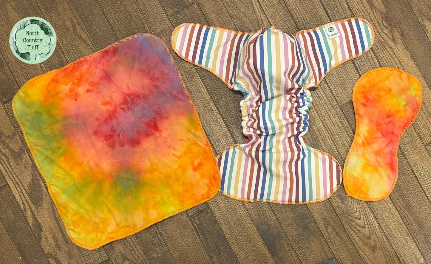 Rainbow Stripes Reversible Fitted TD