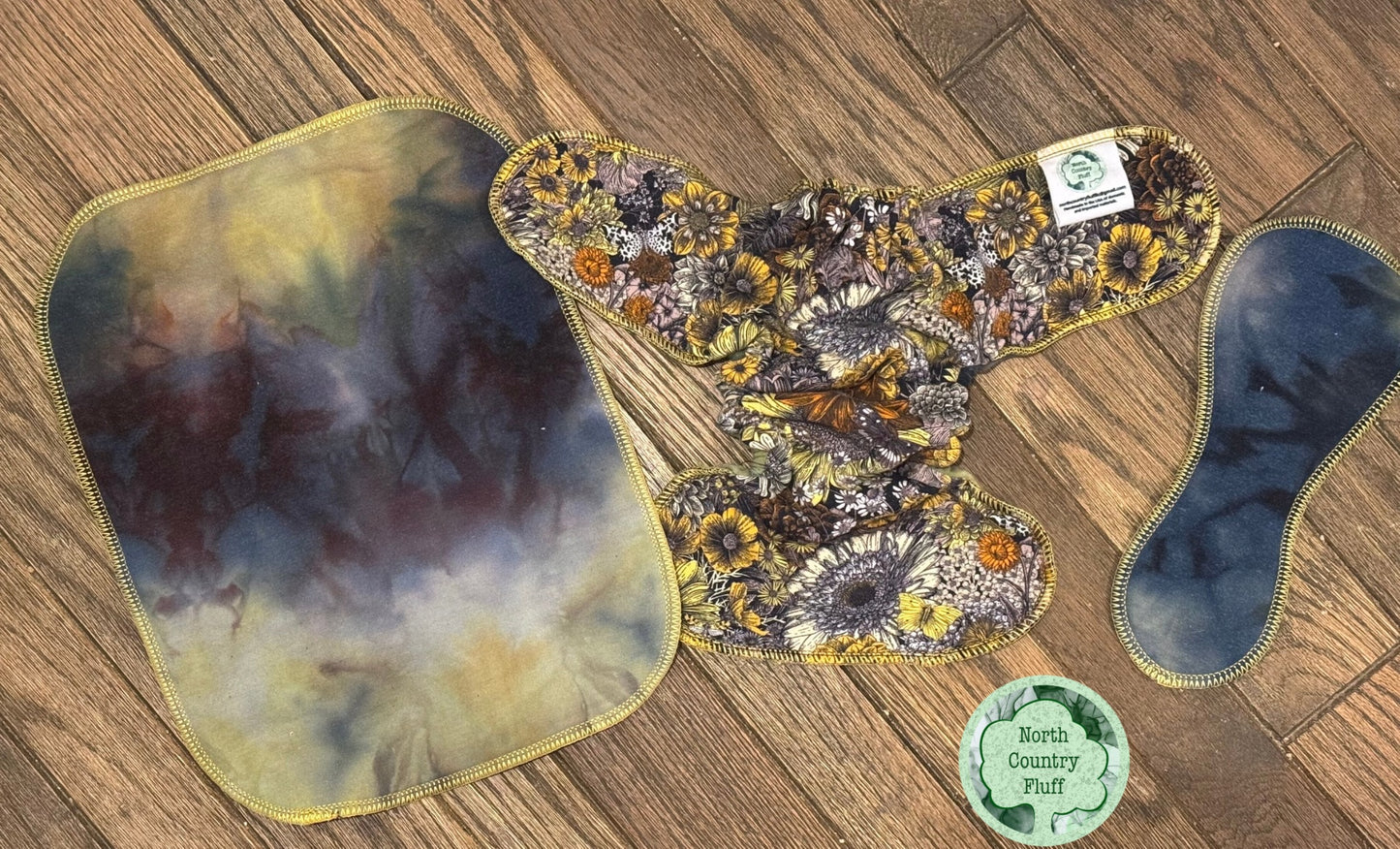 Sunflower Patches NB Reversible Fitted