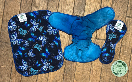 Blue Butterflies NB Fitted