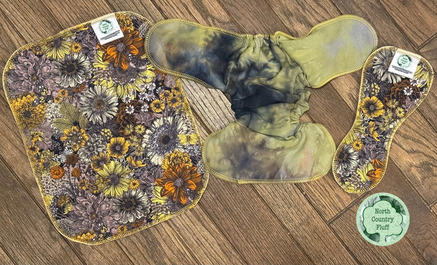 Sunflower Patches NB Reversible Fitted