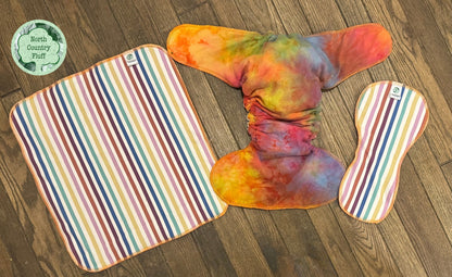 Rainbow Stripes Reversible Fitted TD