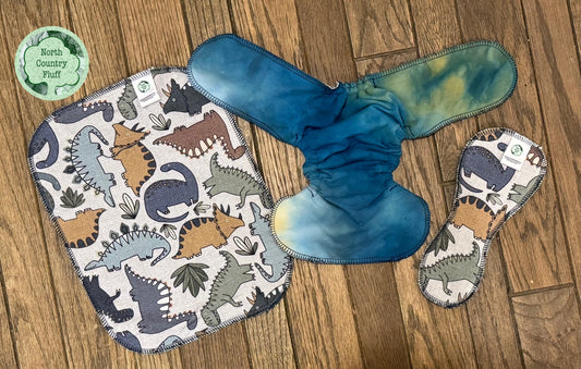 Burlap Dinos Reversible Fitted NB