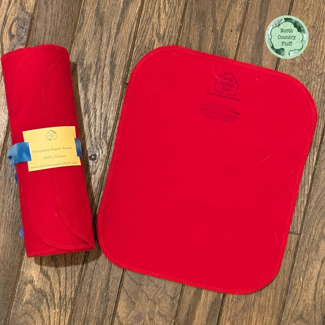 Red Reusable Paper Towels