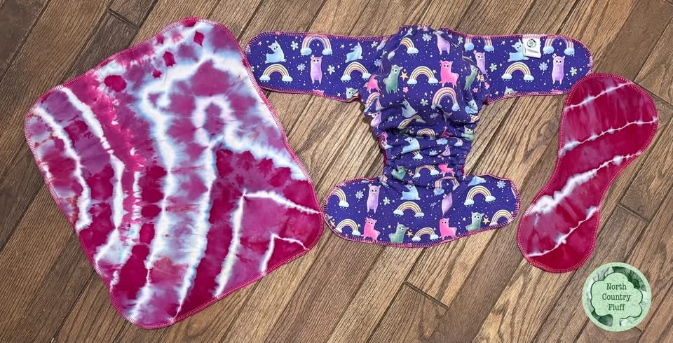 Purple Llamas Reversible OS Fitted