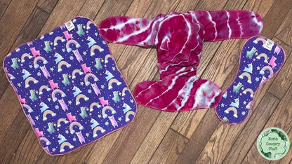 Purple Llamas Reversible OS Fitted