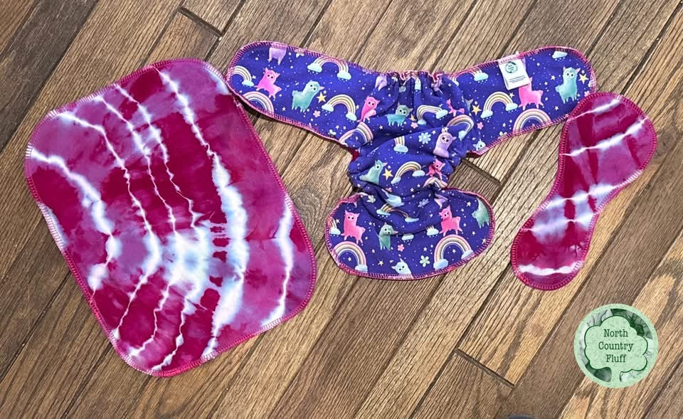 Purple Llamas Reversible NB Fitted