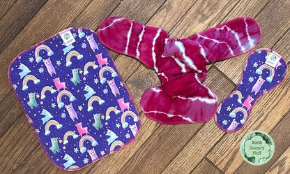 Purple Llamas Reversible NB Fitted
